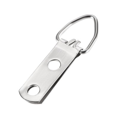 100 Stk. D Ring Aufhänger Satz für Bild Aufhängen Silberton 47mm x 15mm