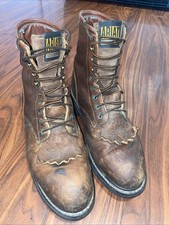 Mens Ariat ATS Technology 8  Sz 11EE Lace Up Boots Steel Toe Brown Leather 37000