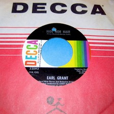 EARL GRANT Hide Nor Hair 45 Original STAMPED/STOCK Decca Label Northern Soul NM-