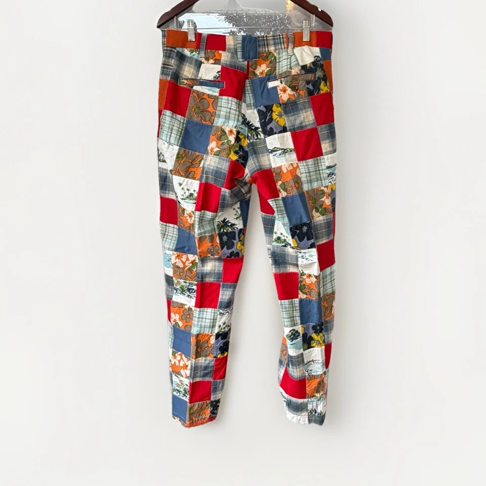 Pantalones a Cuadros Loudmouth Golf Para Hombres Patchwork Madras Colorido Retro John Daly 34x30 Foto 2 de 4