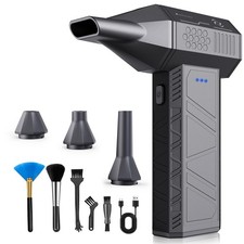 Electric Air Duster 3 Gear Adjustable Rechargeable Outdoor Mini Turbo Snow ...