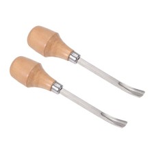 2pcs Wood Carving Knife 9mm Curved Half-round Tip Engraving Cutting Blade 5"
