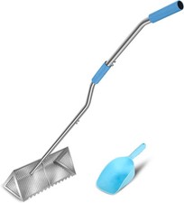 Sand Flea Rake Pro, 52" Heavy Duty Beach Rake with Large 16" Basket, Sand Crab C