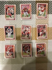 Lot Of 9 2025 Donruss Kansas City Chiefs 2025 Mahomes Kelce