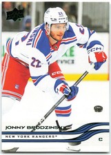 2025-26 Upper Deck Series 1 Holiday SP Green Foil #114 Jonny Brodzinski New York