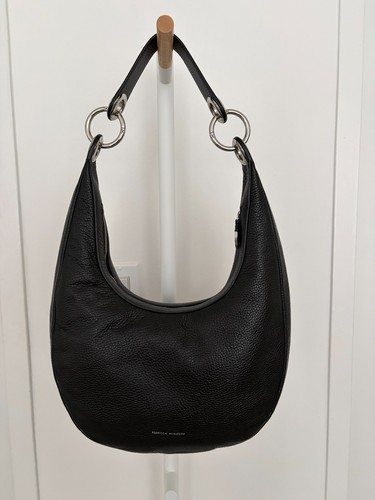 Rebecca Minkoff Sofia Leather Crescent Hobo Bag Black-Mint Condition