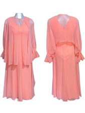 Formal Flowy Elegant Maxi Dress Med Overlay Lace Bridesmaid Sheer Wedding-Guest