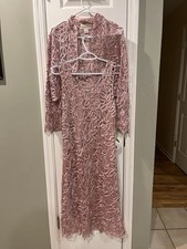 785 Soulmates 100 Silk Handcrafted Mandarin Collar Blazer and Dress Size M