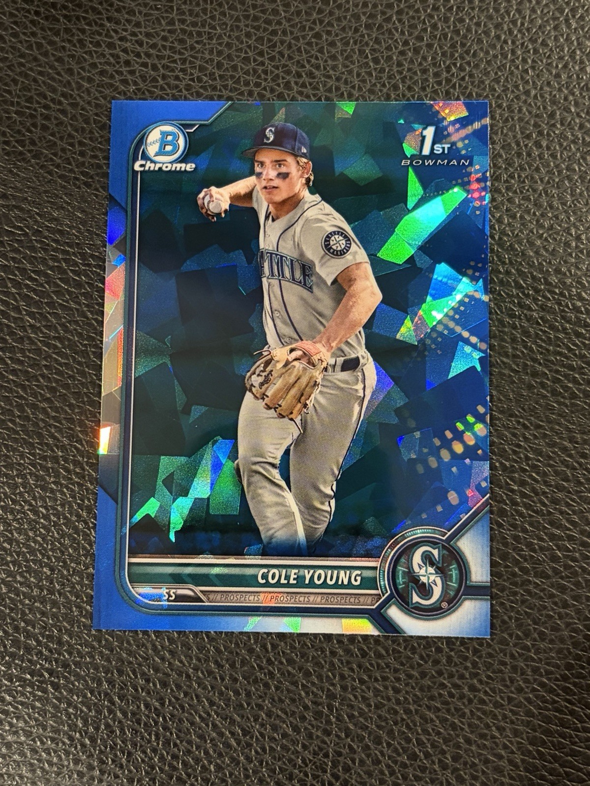 2022 Bowman Draft Sapphire Cole Young Chrome 1st Prospect #BDC-112 Mariners