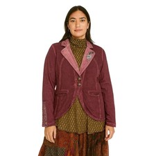 NWT Aratta Silent Journey Embellished Velvet Blazer New Year Wine Boho Jacket S