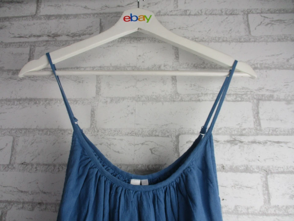 Sunseeker Mujer Vestido Sin Mangas Azul S, 10 Gran Tamaño Volantes Dobladillo Nuevo Tirantes Foto 2 de 4