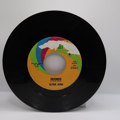 Elton John   Friends 7'' Single Record 1971 UNI Pop Rock 45 RPM