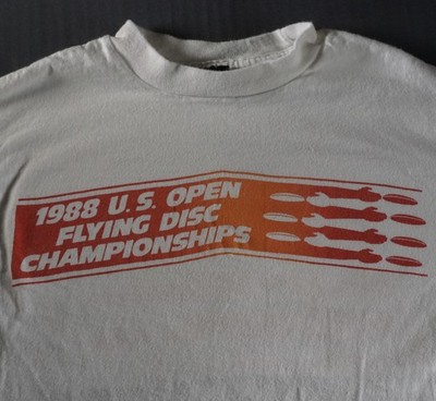 Vintage 1988 U.S. Open Flying Disc Championships Shirt Mens Small White 80s