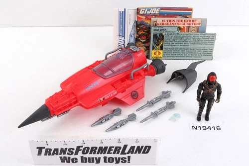Stellar Stiletto with Star Viper Vehicle v1 1988 100% Complete GI Joe ARAH
