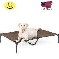 XL Elevated Dog Bed for Large Dogs, Extra Raised Dog Cot Beds, Heavy Duty, Brown