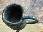 Vintage Light Blue Pottery Coffee Mug 3” Tall X  3-1/2” Wide — photo 6