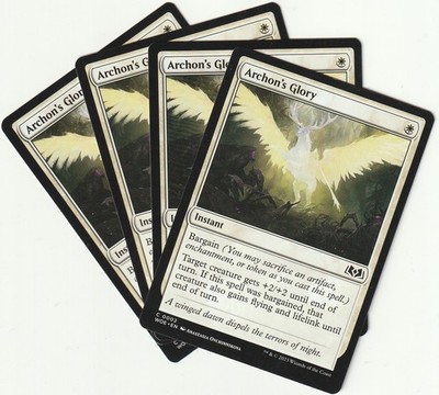   4 MAGIC The Gathering ARCHON´S GLORY White Instant PLAYSET WOE/EN NM/EX
