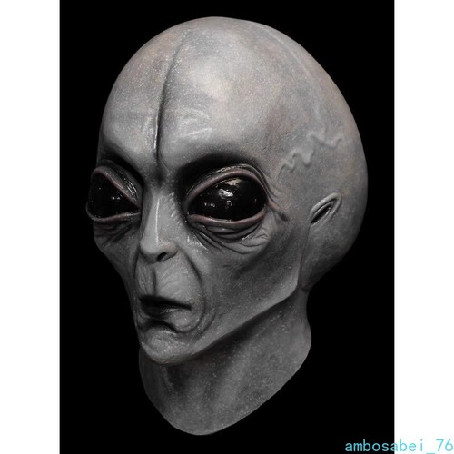 Extraterrestrial Being Funny Fear Head Mask halloween Show Latex Live Props Gift - Picture 11 of 21