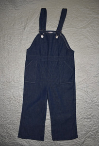 VTG Vintage 70s/80s Sears Perma-Prest Toddler Denim Overalls 4T USA RN57335