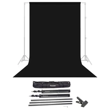 Savage Widetone Seamless Background Paper, 86" wide x 36', Black #20 - Bundle Wi