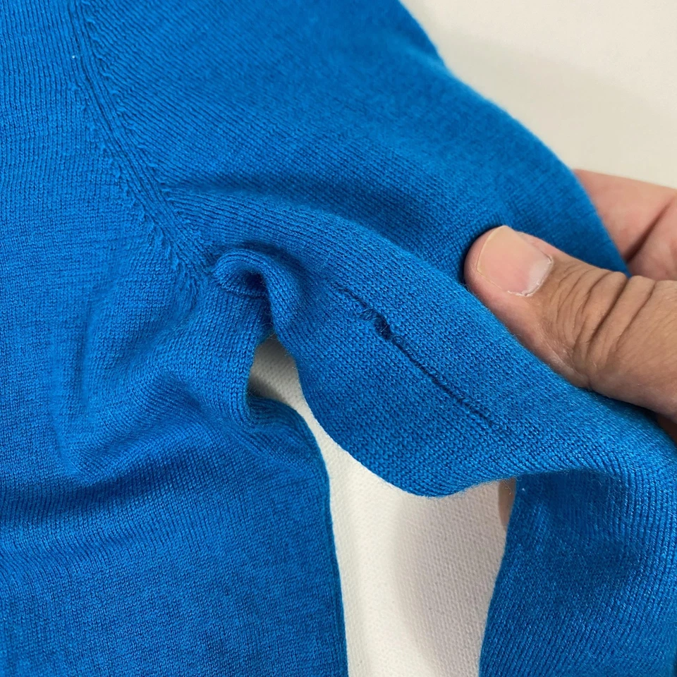 Charter Club Sweater Womens Small Blue Merino Wool Crewneck Pullover Lightweight - Image 4 of 4