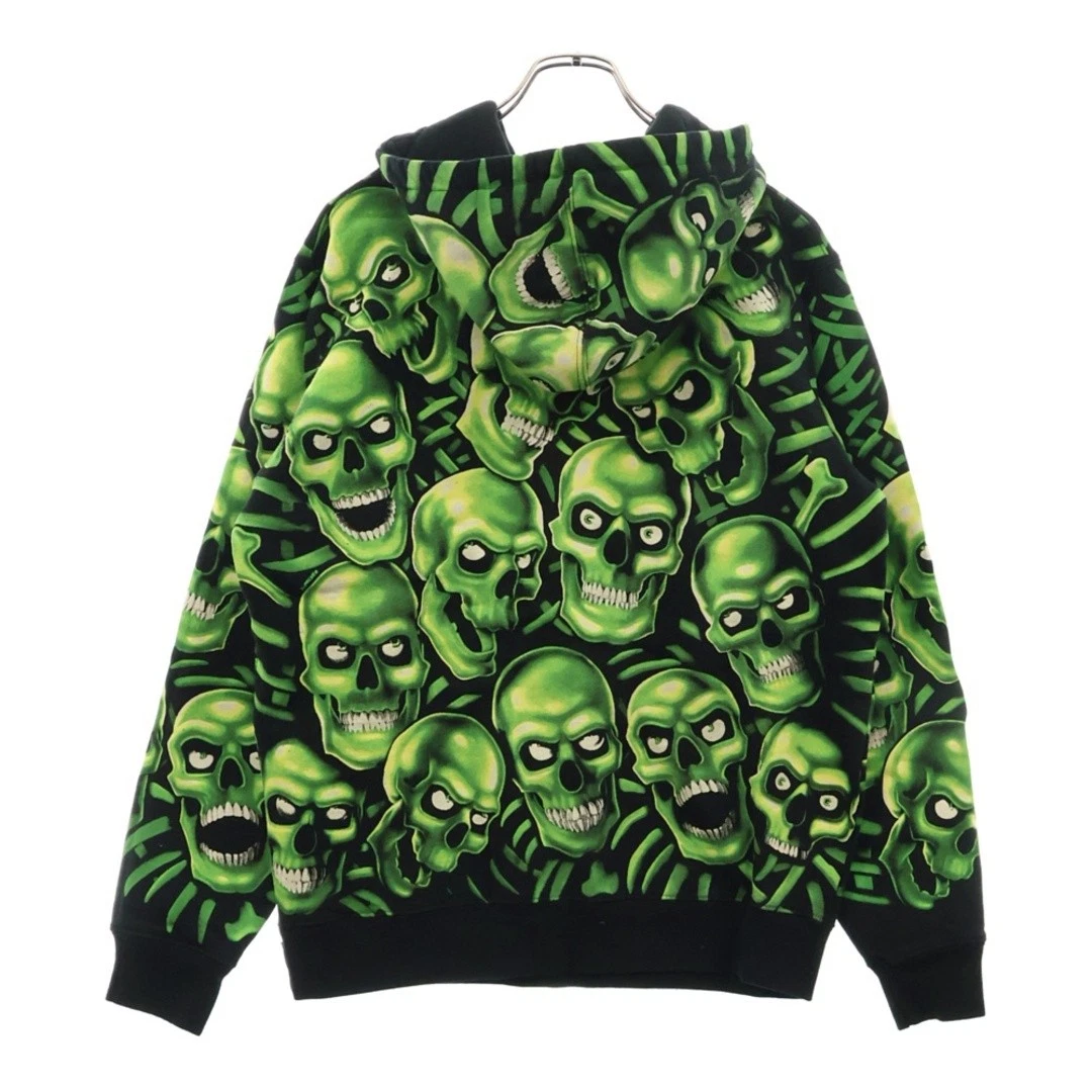 Felpa con cappuccio SUPREME 18SS Skull Pile nero verde usata 211cb546