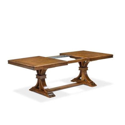 Pemberly Row 9-Piece Dining Table Set with Walnut Finish and Green Chairs