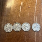 US 90% Silver Washington Quarters D 1961, 1962, 1963, 1964 Lot of 4 Coins