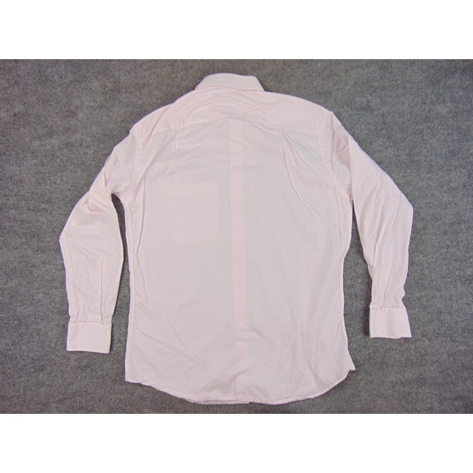 Ermenegildo Zegna Shirt Mens 16x41 Classic Fit Pink White Gingham Check Dress - Image 2 of 4