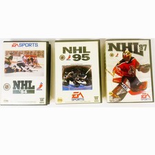NHL 94 95 97 Sega Genesis Lot Tested EA Sports Hockey Cases Manuals