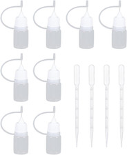 8pcs 5ml Needle Tip Bottles with 4 Pipettes Precision Liquid Dispenser