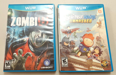 Scribblenauts Unlimited Wii U, 2012 & ZombiU wii U, Lot of 2 games