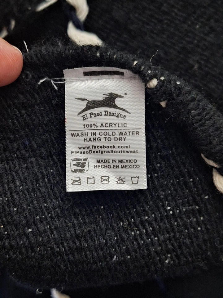 Poncho Manta Clint Eastwood Tejido a Mano El Paso Designs Para Hombre 40"x42" Western Foto 4 de 4