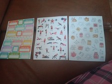 3X STICKERS FOR SCRAPBOOKING/JOURNALS 19X14 CM ST270