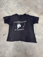 Vintage 70s 80s Jim Morrison Doors Band Tee Faded Rare Music Classic Rock USA