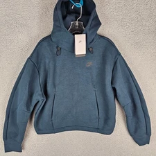 Nike Sportswear Tech Fleece Hoodie Womens XS Oversized Pullover FV6322-478