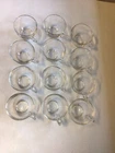Vintage 50s set Of 12 Federal Glass/Hazel Atlas Homestead Wheat Pattern Tea Cups
