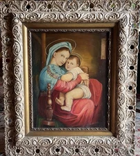 “Madonna della Seggiola” Antique Oil Painting