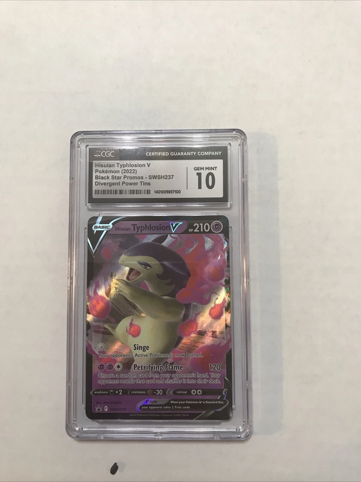Pokémon Hisulan Typhlosion V (2022) SWSH Divergent Power Tins Gem Mint 10