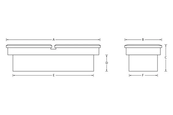 For Toyota Tacoma 95-04 Ultima Standard Dual Lid Gull Wing Crossover Tool Box - Image 3 of 3