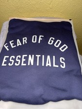 Fear Of God Essentials Hoodie KIDs Size 14/16 Marine Authentic