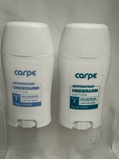 Carpe Antiperspirant Underarm Lotion Set Fresh Powder Clean Sport 1.7oz