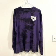 Gnash Tye Die Purple Broken Hearts Club Tour Merch Shirt Long Sleeve Size Large