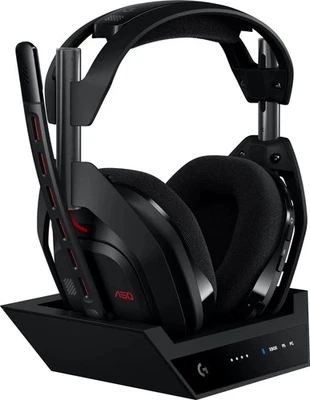 ASTRO A50 Wireless Gaming Headset mit Ladestation 2,4 GHz Kabellos PS5 PS4 PC