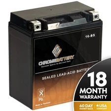 YTX16-BS High Performance - Maintenance Free - Sealed AGM Motorcycle Battery