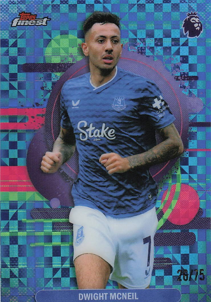 2025-26 Topps Finest EPL DWIGHT MCNEIL 26/75 Blue Checkerboard Uncommon #146