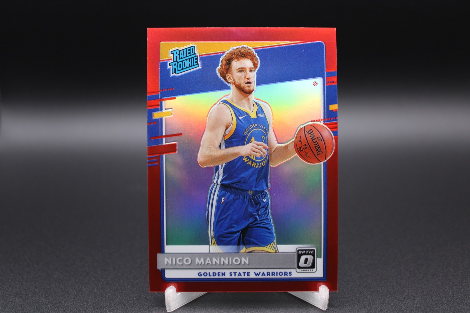 2020-21 Panini Donruss Optic - Rated Rookie Nico Mannion #190 Red Prizm /99 (RC)