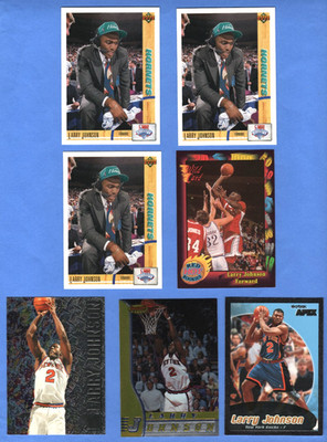 (35) Larry Johnson ROOKIE + STAR LOT. Rookies (3) UD #2 + (1) Wild Card #2 PLUS