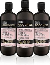 Baylis & Harding Goodness Rose & Geranium Body Wash 500ml (Pack of 3) | Vegan