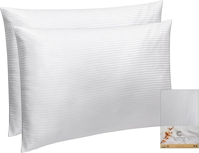 Queen Pillow Protectors - Cotton Sateen - Premimum Hotel Qua